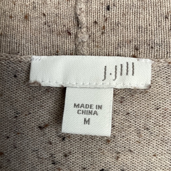 J Jill Silk Blend Heather Beige Cowl Neck Long Sleeve Sweater Size M - Picture 6 of 7